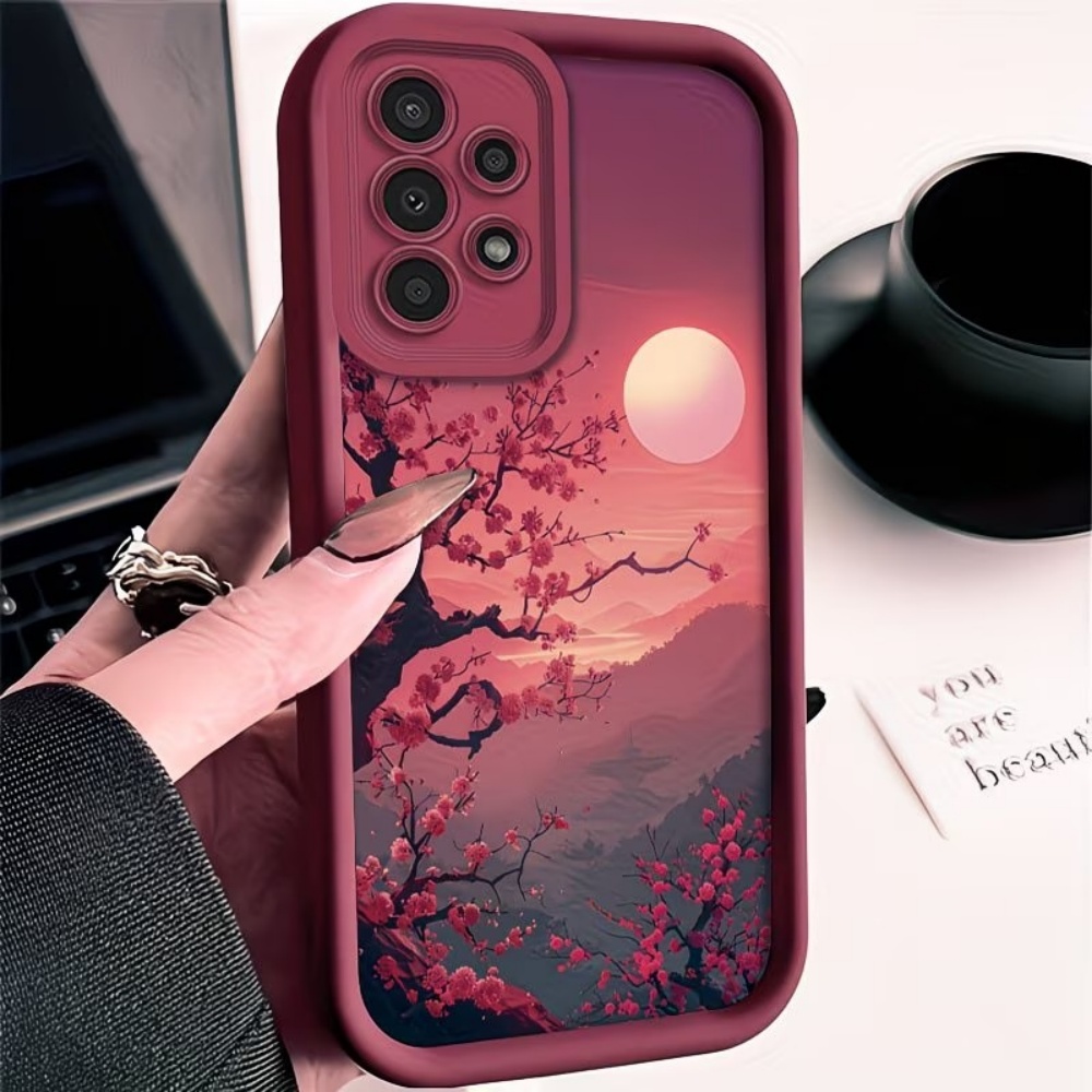 Phone Cases For Samsung S21 5G - غطاء هاتف أحمر مضاد للسقوط بتصميم