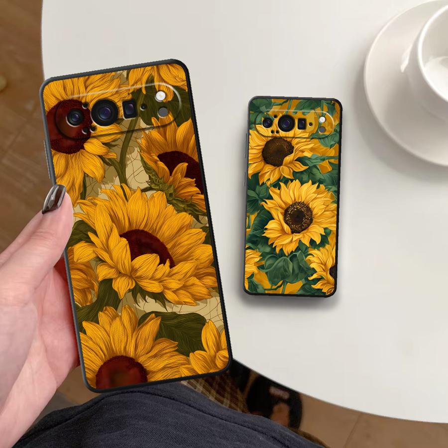 Phone Cases Pixel 9A - غطاء هاتف Sunflower Sea Funda لهاتف
