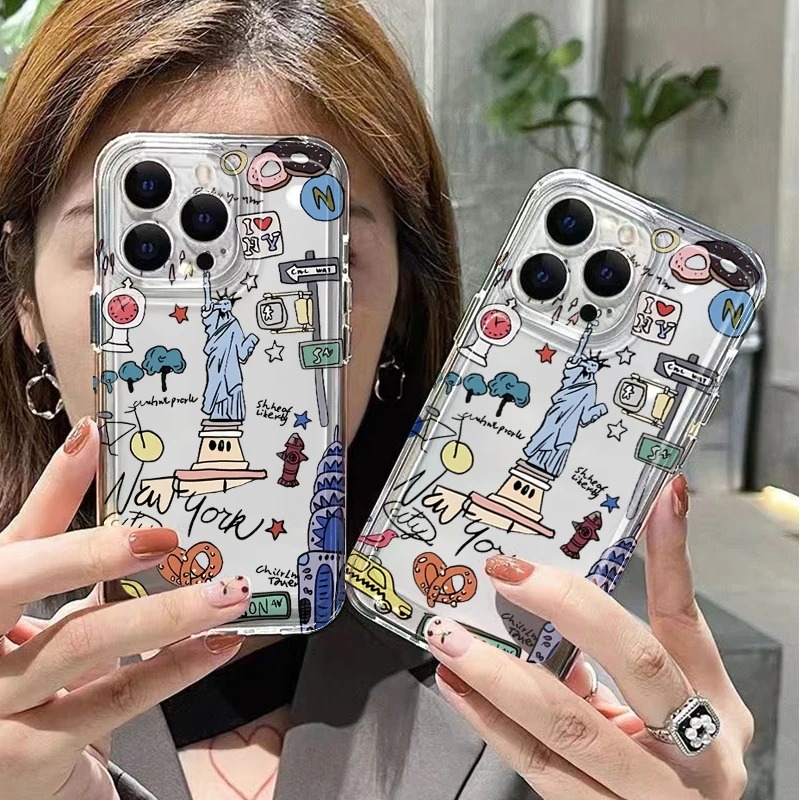 Phone Cases York - جراب هاتف لطيف بتصميم رسومات مدينة