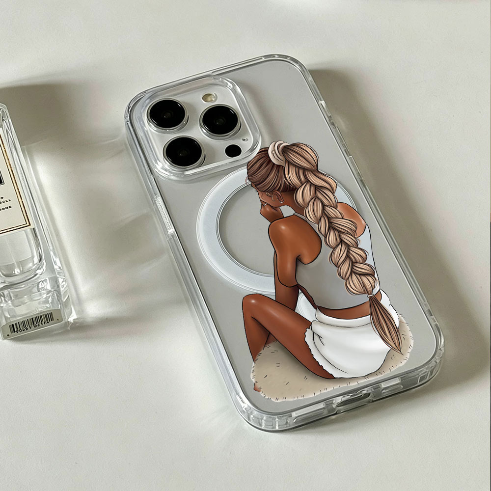 Clear Magsafe Case - غطاء هاتف شفاف مغناطيسي MagSafe بتصميم