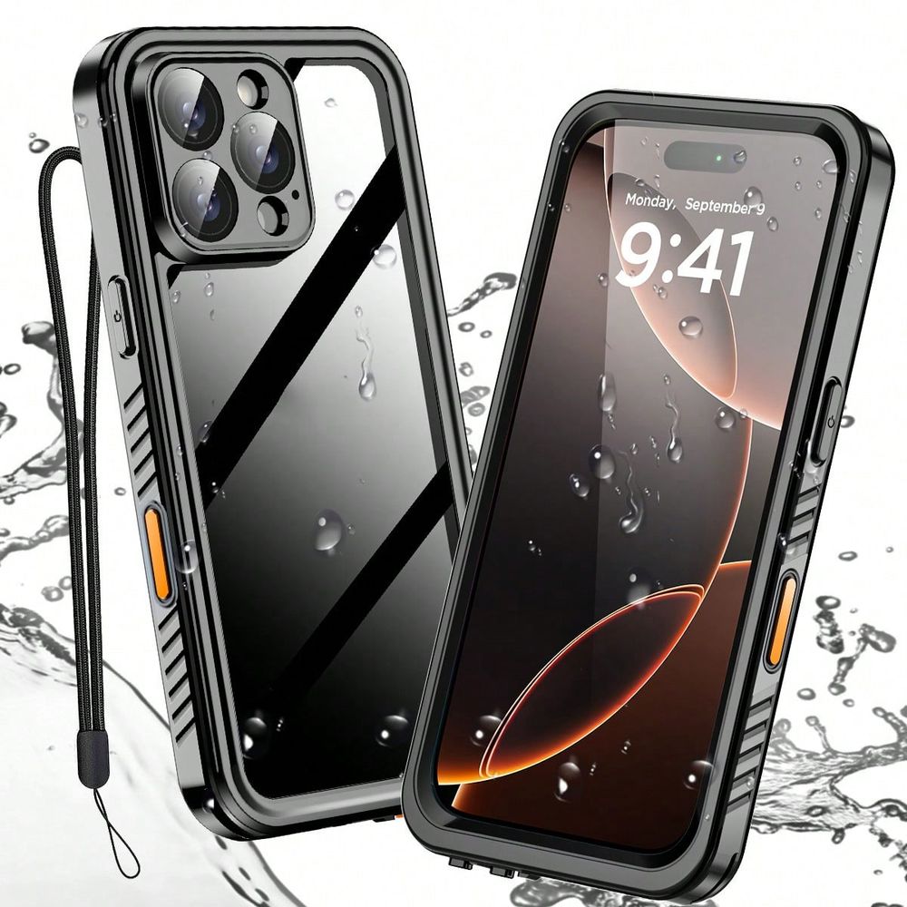 Phone Cases Heavy Duty - غطاء هاتف أسود مقاوم للماء بمعيار