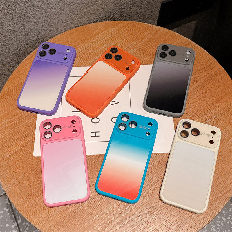 Phone Cases For Iphone 15 - غطاء هاتف فاخر بألوان الحلوى المتدرجة