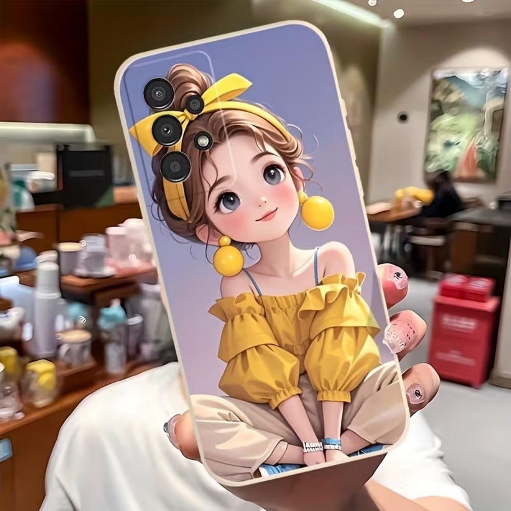 Phone Cases For Samsung S21 5G - غطاء هاتف بتصميم فتاة كرتونية لطيفة