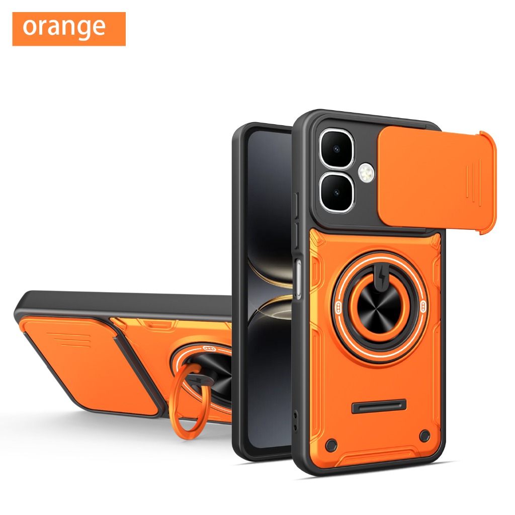 Phone Cases Heavy Duty - واقي عدسة الكاميرا المنزلق 360 درجة