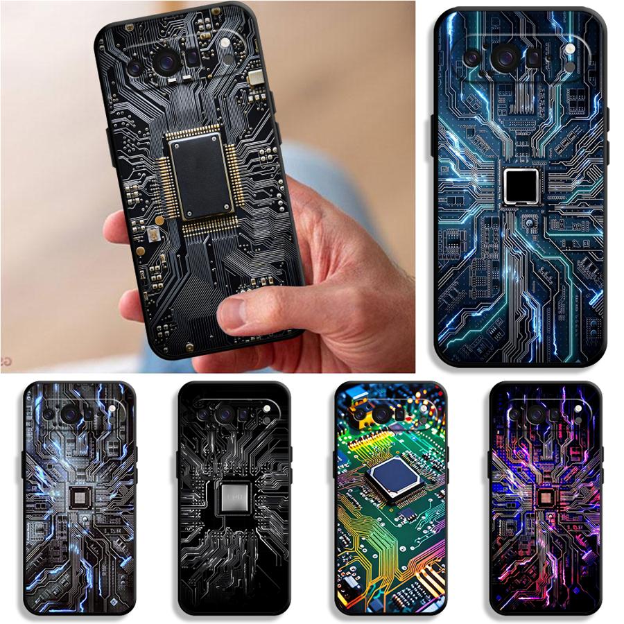 Phone Cases Pixel 9A - غطاء هاتف بتصميم لوحة دوائر كهربائية