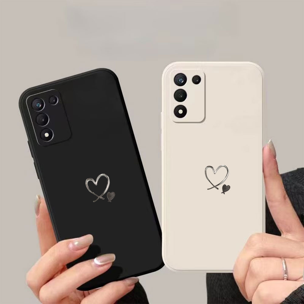 Phone Cases For Samsung S21 5G - غطاء هاتف سيليكون بطبعة قلب الحب