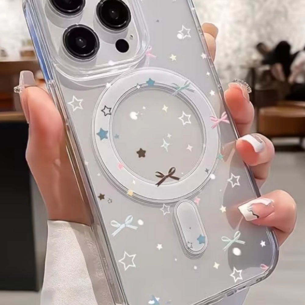 غطاء هاتف شفاف بطباعة نجوم وقو - مراجعة Clear Magsafe Case وسعره