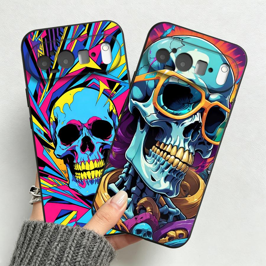 غطاء هاتف بتصميم جمجمة نيون بو - مراجعة Phone Cases Pixel 9A وسعره