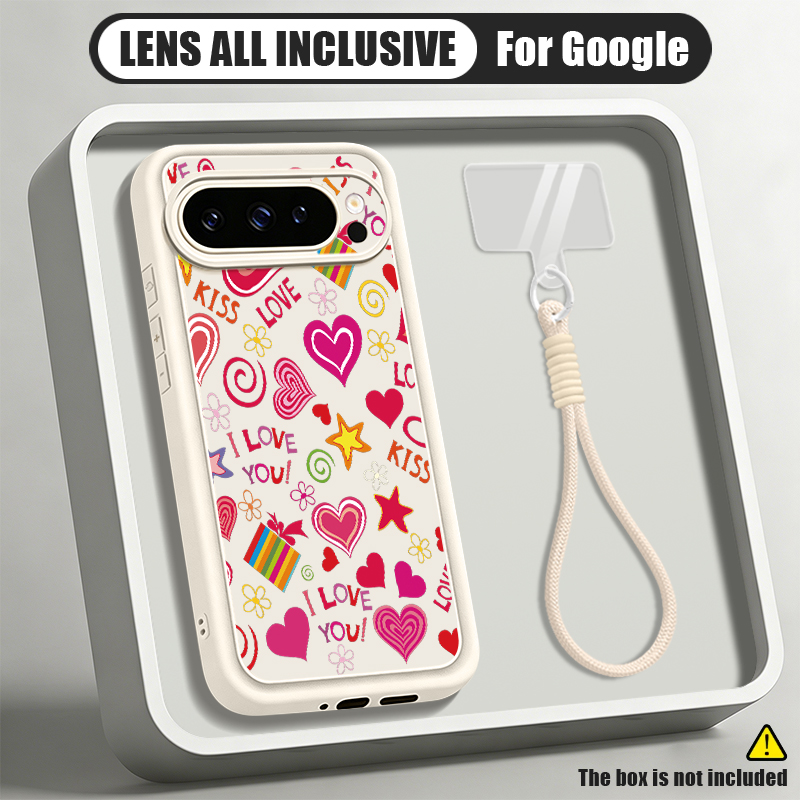 غطاء هاتف بنمط قلوب الحب لجهاز - مراجعة Phone Cases Pixel 9A وسعره