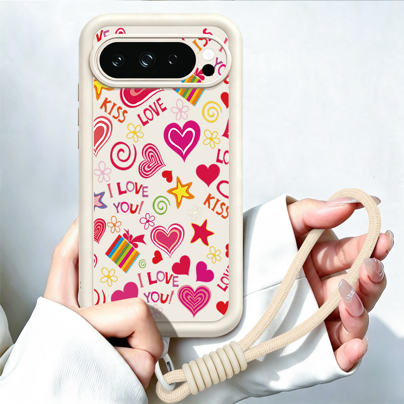 غطاء هاتف بنمط قلوب الحب لجهاز - مراجعة Phone Cases Pixel 9A وسعره