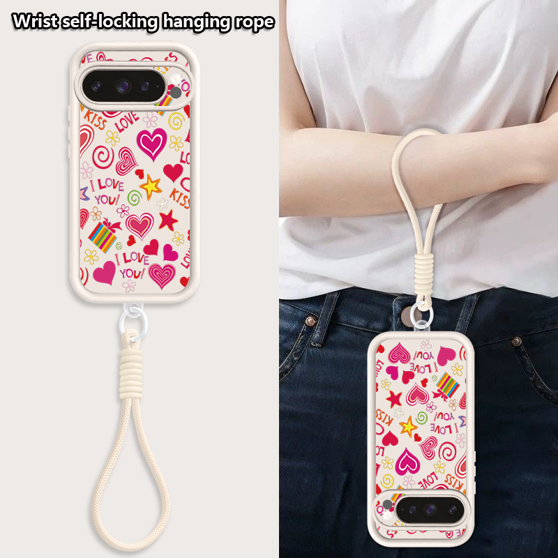 غطاء هاتف بنمط قلوب الحب لجهاز - مراجعة Phone Cases Pixel 9A وسعره