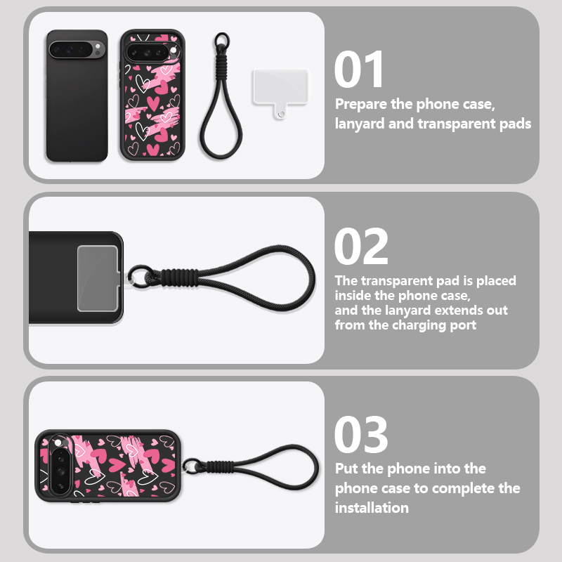غطاء هاتف بنمط قلوب الحب لجهاز - مراجعة Phone Cases Pixel 9A وسعره