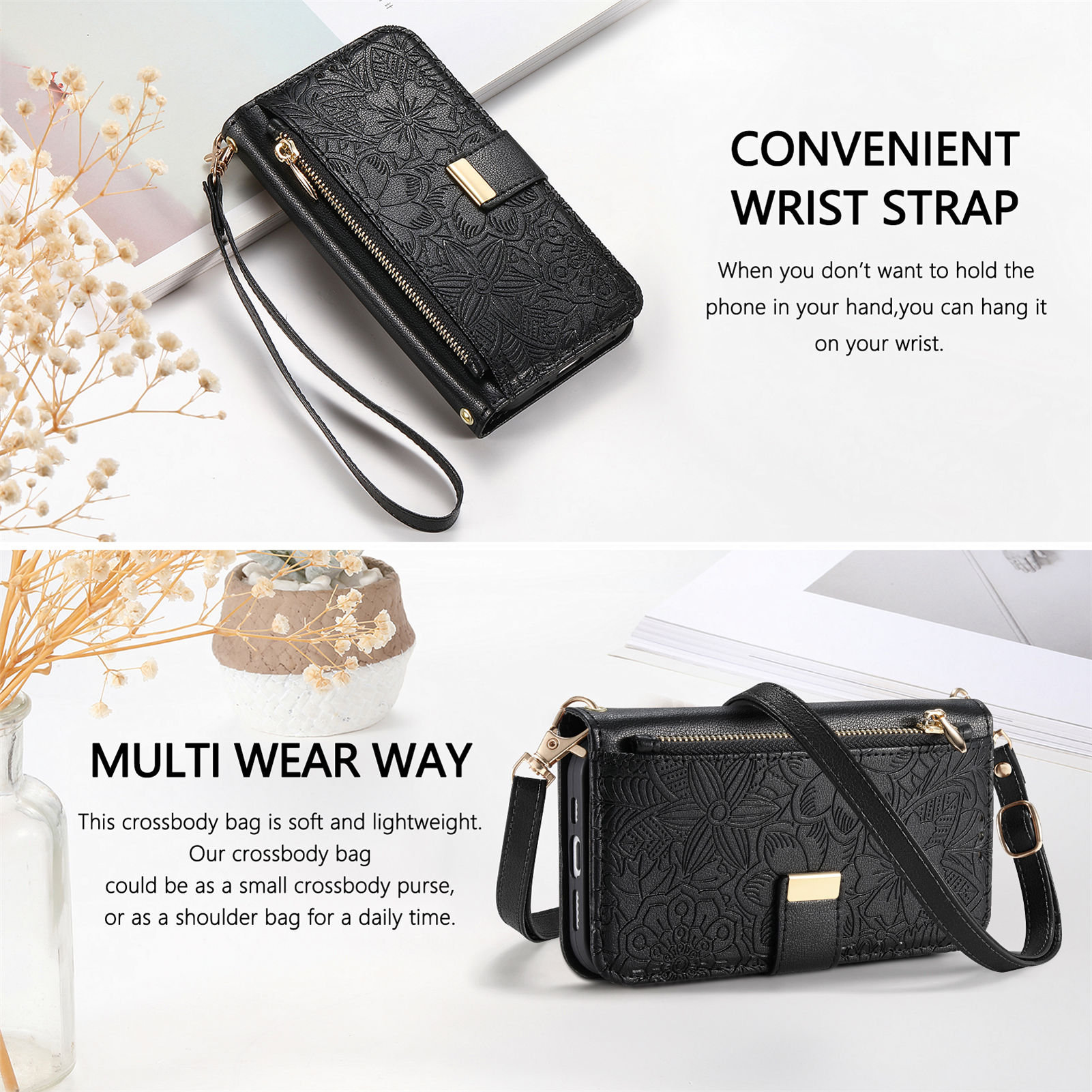 حافظة هاتف جلدية بسحاب وحزام م - مراجعة Flip Leather Case وسعره