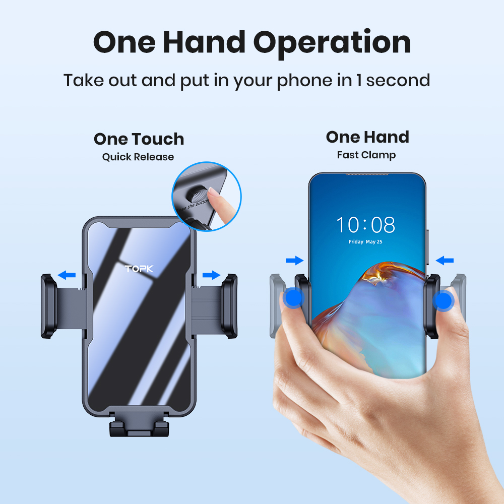 TOPK حامل هاتف السيارة تنفيس ا - مراجعة Phone Cases Heavy Duty وسعره
