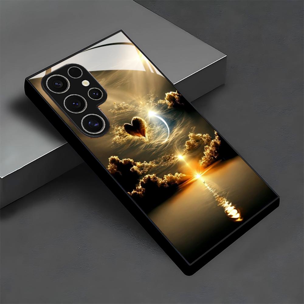 جراب هاتف زجاجي بتصميم غروب ال - مراجعة Phone Cases For Samsung S21 5G وسعره