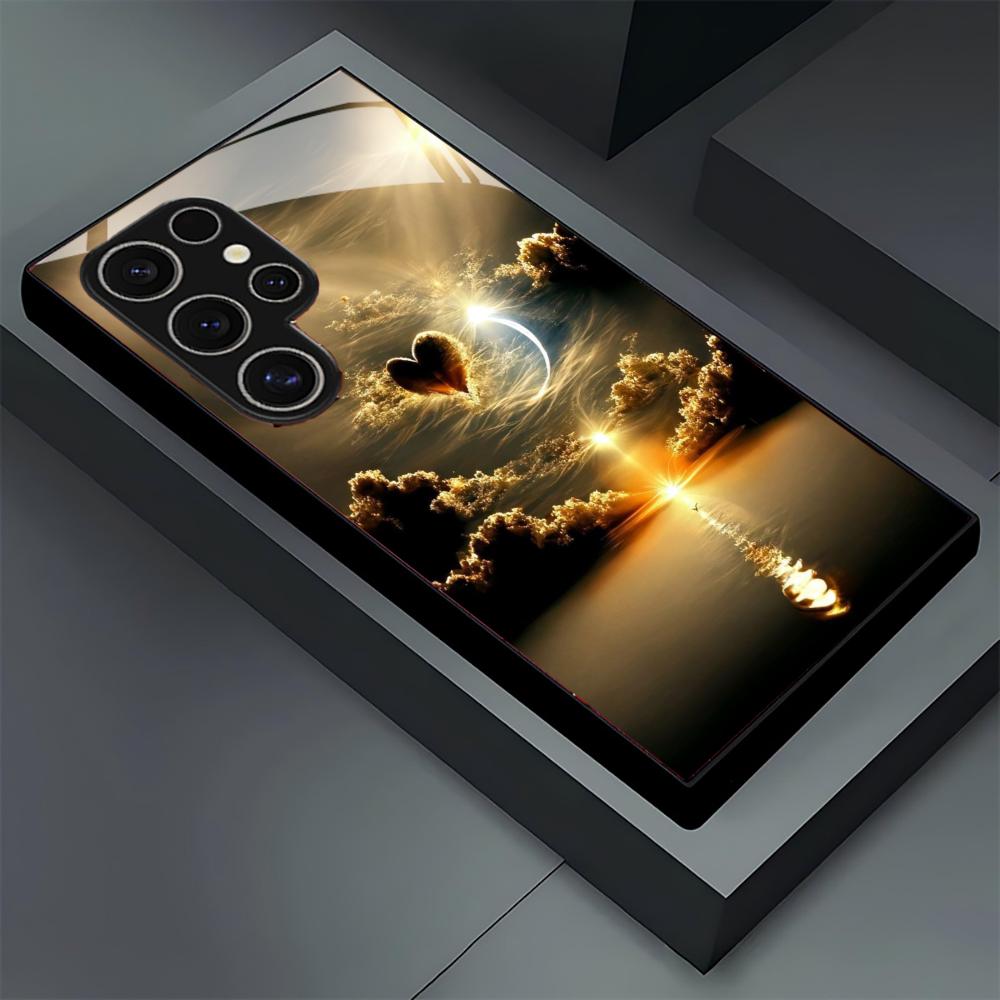 جراب هاتف زجاجي بتصميم غروب ال - مراجعة Phone Cases For Samsung S21 5G وسعره