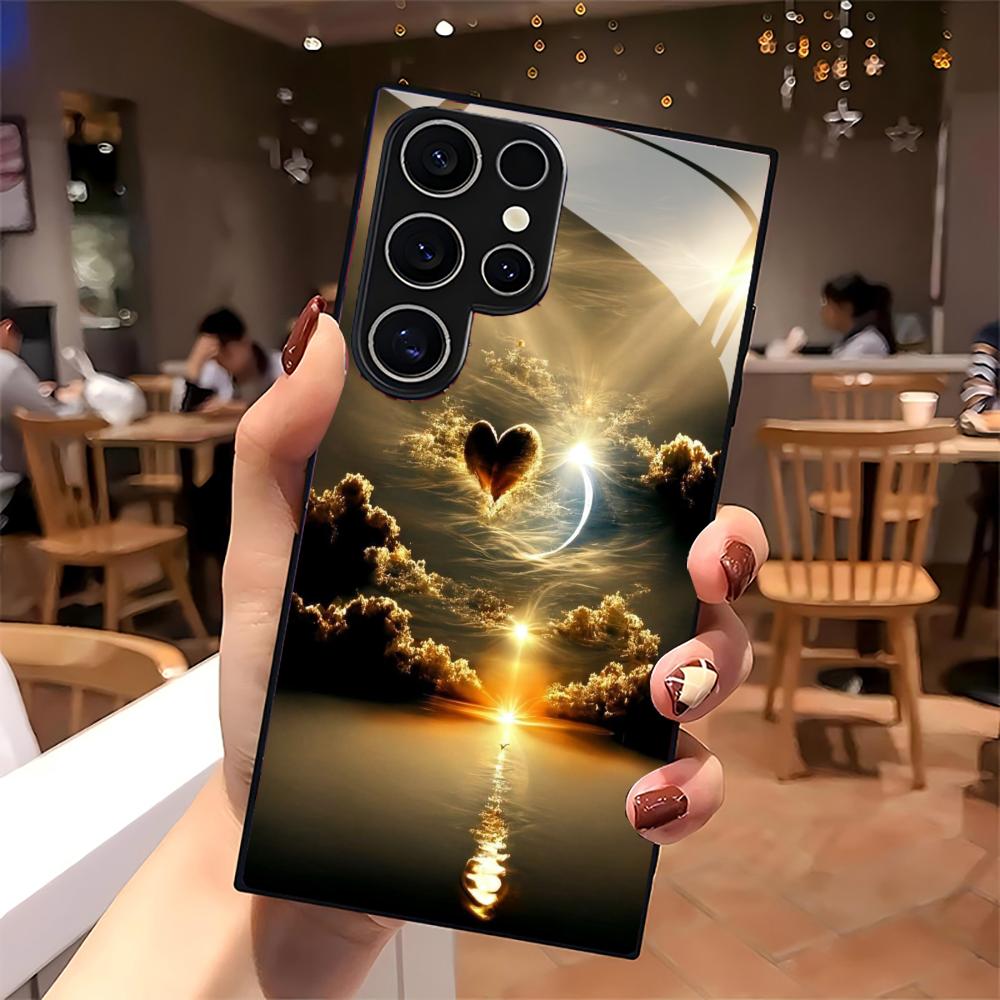 جراب هاتف زجاجي بتصميم غروب ال - مراجعة Phone Cases For Samsung S21 5G وسعره