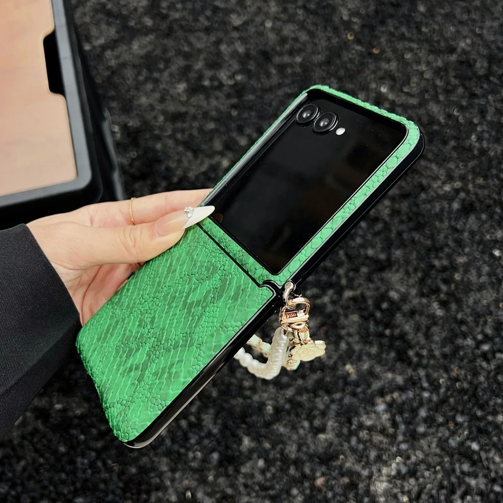 الفاخرة الأفعى الملمس الجلود ق - مراجعة Flip Leather Case وسعره