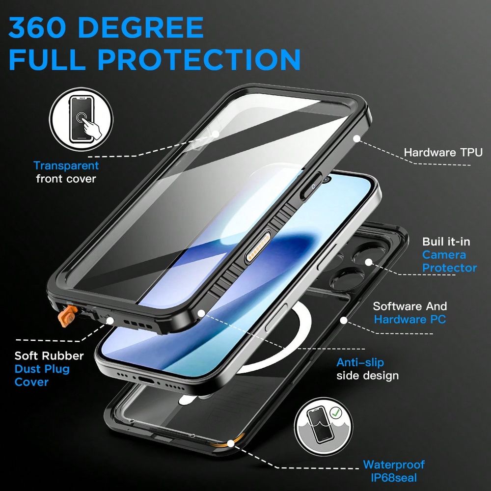 غطاء هاتف IP68 مقاوم للماء بال - مراجعة Phone Cases Heavy Duty وسعره