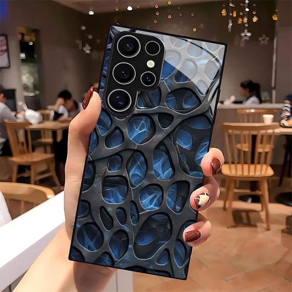 جراب هاتف زجاجي أزرق بتصميم خل - مراجعة Phone Cases For Samsung S21 5G وسعره