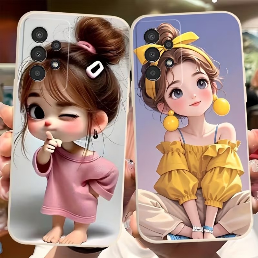 غطاء هاتف بتصميم فتاة كرتونية  - مراجعة Phone Cases For Samsung S21 5G وسعره