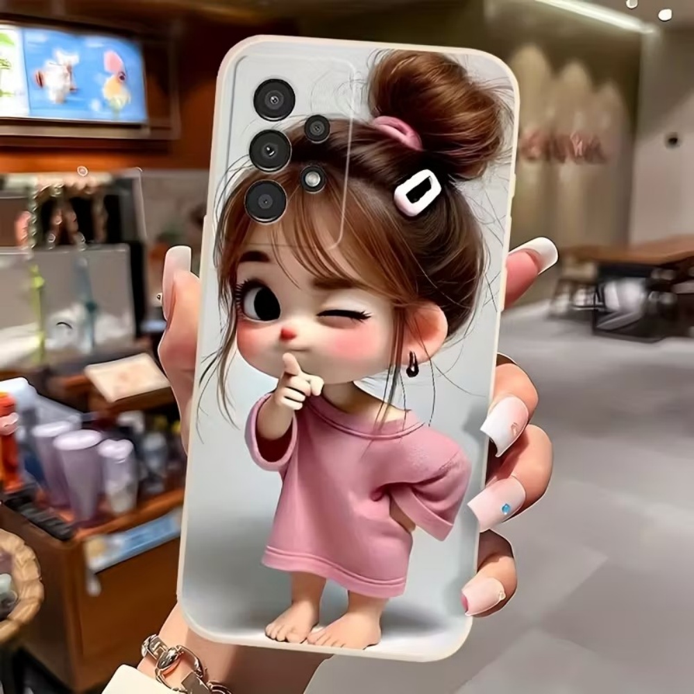 غطاء هاتف بتصميم فتاة كرتونية  - مراجعة Phone Cases For Samsung S21 5G وسعره