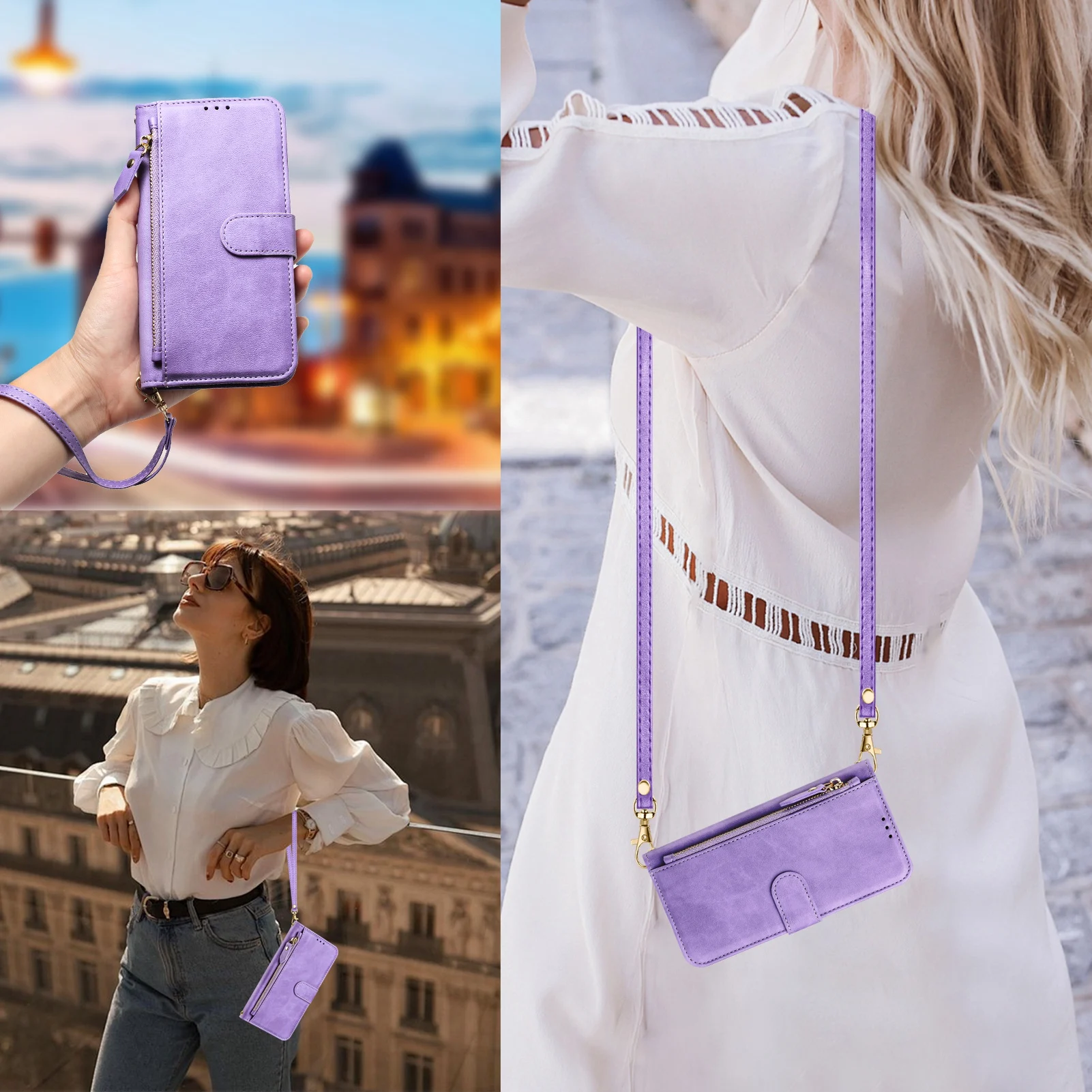 Crossbody سستة بطاقات Solt محف - مراجعة Flip Leather Case وسعره